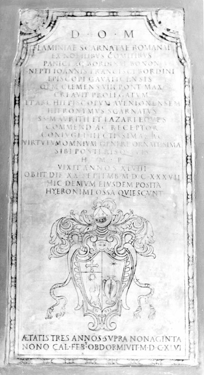 lapide tombale - ambito romano (sec. XVII)